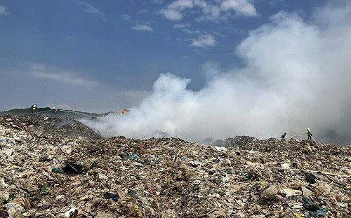 新竹新豐掩埋場驚傳火警！影響範圍涵蓋新豐、湖口鄉