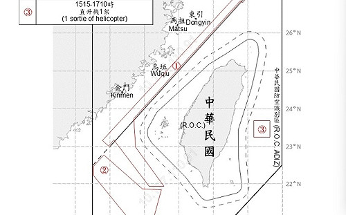 21架次共機、6艘共艦侵擾台海 12架次逾越中線
