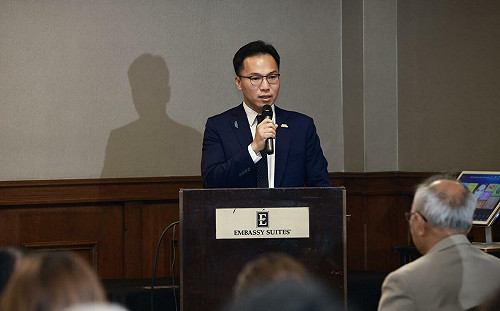 林智鴻赴美世台會演說   倡議民主基層聯盟強化民主韌性