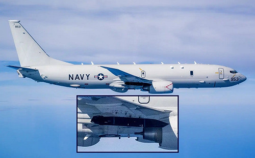 美國海軍首度公開P-8A搭載LRASM導彈飛行照
