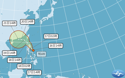 又有熱帶性低氣壓生成!最快9/18成為「米塔颱風」 預估路徑曝光