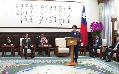 （影）賴清德總統、蕭美琴副總統接見日本台灣交流協會會長隅修三 盼深化臺日關係