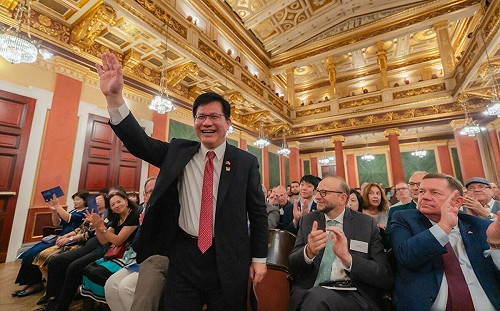 林佳龍出席維也納「東方遇西方」音樂會 客家八音推廣台灣文化深化歐台交流