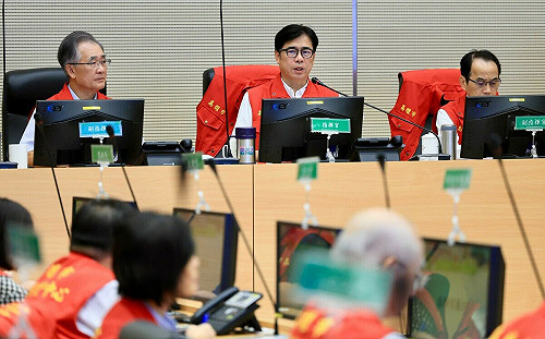 主持樺加沙颱風第一次工作會議   陳其邁籲市民落實防颱準備