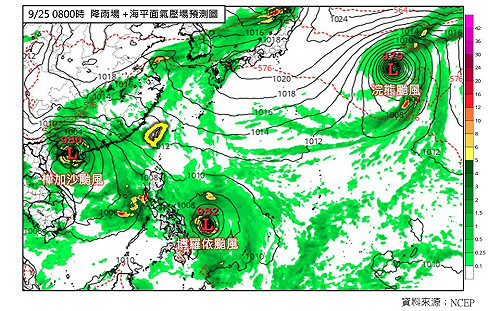 三颱共舞!樺加沙颱風剛走輕颱「博羅依」接力  專家揭放晴時間