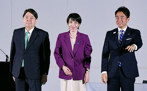 自民黨總裁選舉投開票 小泉、高市、林競爭激烈