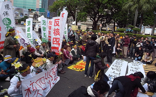 貢寮居民至政院陳情  呼籲核四停工