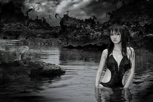 性感女神閃靈Doris前進綠島 黑牢當背景