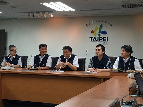 北市災變中心晚間二級開設 柯P親自坐鎮