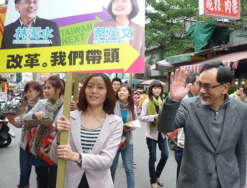 小英女孩助陣 林濁水新莊反賄選
