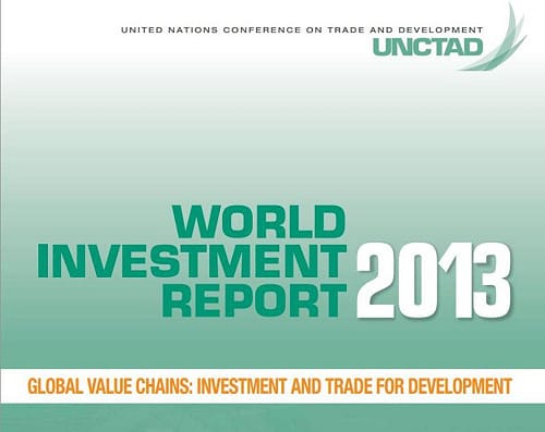 2013世界投資報告：台灣整體數據偏弱