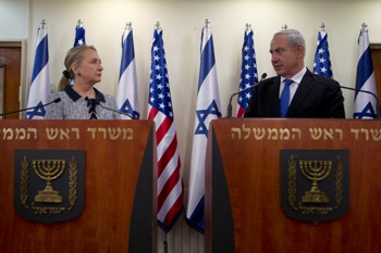 希拉蕊與以總理會談 全力斡旋加薩停戰
