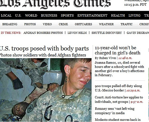 美媒再爆  駐阿富汗美軍辱屍醜聞