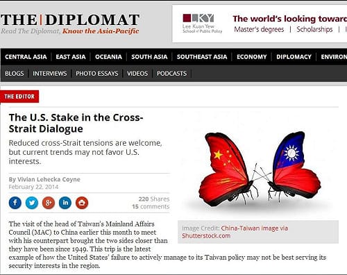 美外交新聲：兩岸當前趨勢不符合美國利益