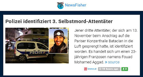 巴黎恐攻第3炸彈客身分確認  曾滯留敍利亞