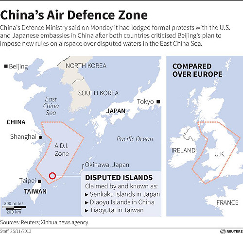 不認可中國防空識別區  美強調立場不變