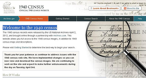 美1940普查資料首公開  網站險當機