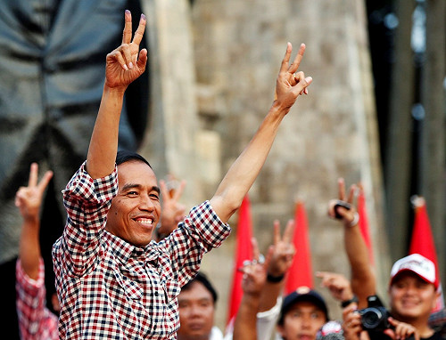 印尼總統大選  佐科威發表勝利宣言