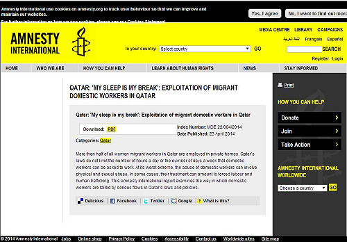 我的睡眠就是休息時間！卡達虐待女性外勞
