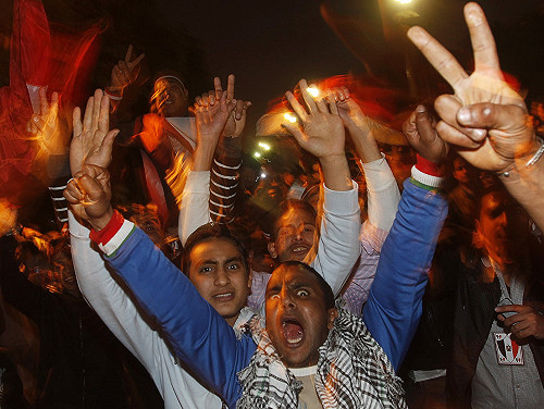 迎接勝利！  埃及總統終於下台