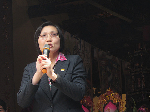 「義民爺無藍綠」 徐欣瑩坐藍營不表態