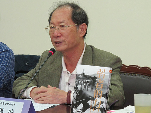 簡錫堦推非武裝國防 不與中國軍備競賽