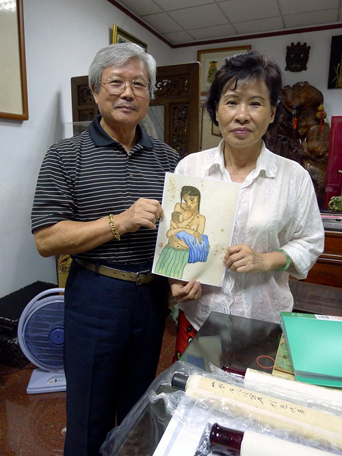 獄中練一手好書畫  劉辰旦思妻畫哺乳