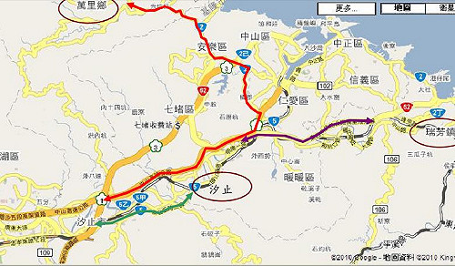 往返基隆台北 萬里、瑞芳、汐止替代道路多利用