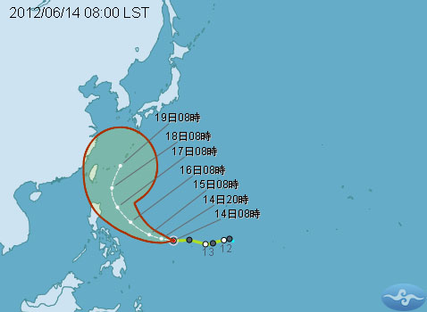 谷超恐轉中颱  18日最接近台灣