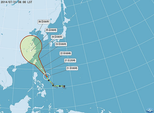海警發佈  宜花、台中以北明晚嚴防豪雨