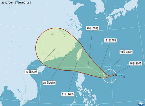 快訊/ 天兔增威變中颱 北部和東北部防豪雨