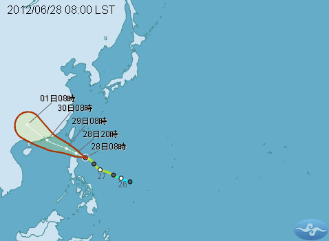 杜蘇芮略增強 氣象局發布海上警報