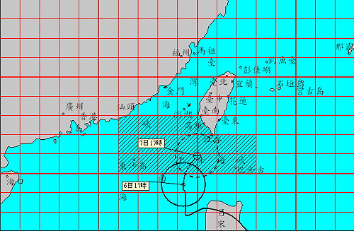 蓮花颱風移動慢 陸上颱風警報延至午夜發布