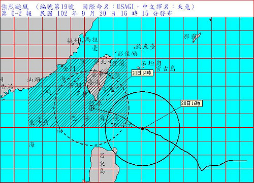 天兔逼近 花東宜、高屏、南投防超大豪雨