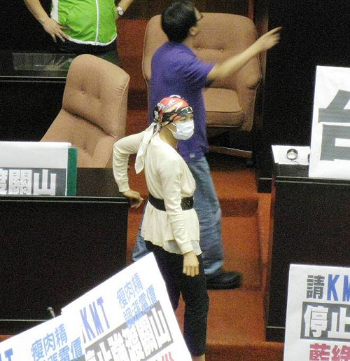 吳育昇進場指揮  綠委唱「WEGO」反擊