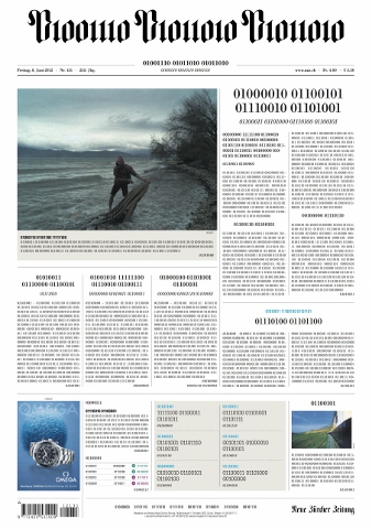 看不懂！整版都是0和1的報紙