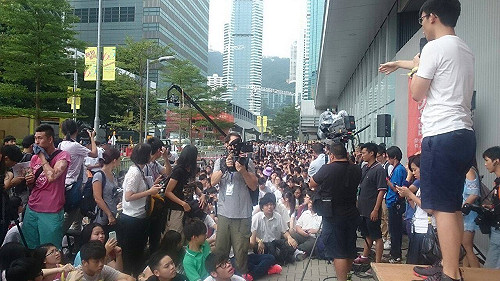 響應學聯 香港近千中學生罷課