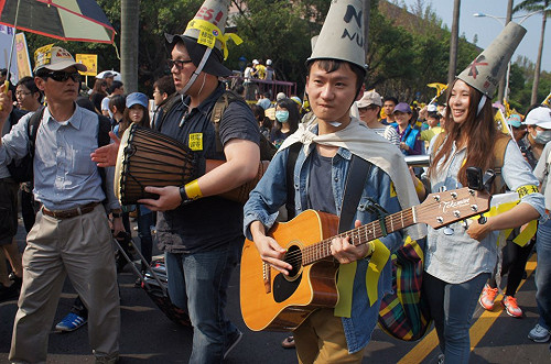 學生反核 北藝大聲勢最壯盛