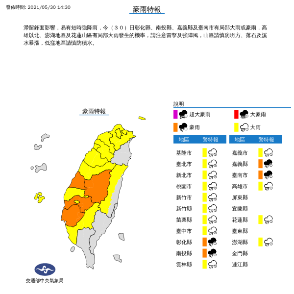 快訊 大雷雨襲擊嘉義 台南 氣象局 全台17縣市發布豪大雨特報 生活 新頭殼newtalk