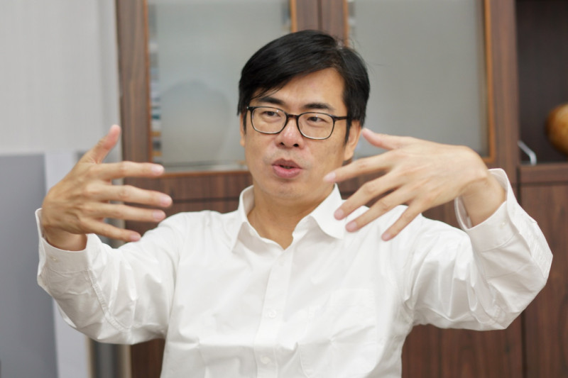 民進黨高雄市長參選人陳其邁專訪。   圖：張良一/攝