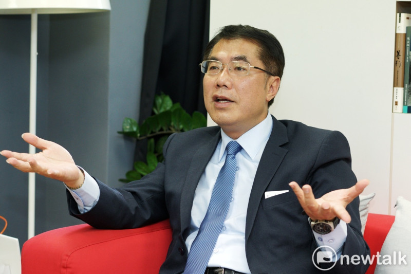 民進黨台南市長參選人黃偉哲專訪。   圖：張良一/攝