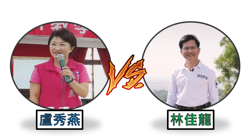 台灣世代智庫今(12)日公布「2018選舉定期民調：台中市」民意調查結果。主持人洪耀南指出，這次調查顯示，林佳龍和盧秀燕的支持度差距5.8個百分點。   圖：新頭殼合成
