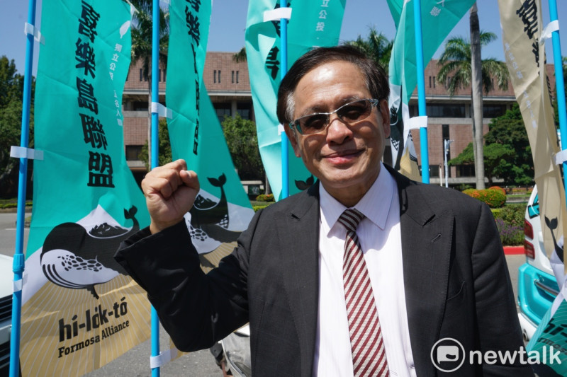 喜樂島聯盟總召集人郭倍宏主張「獨立公投正名制憲，保護台灣本土政權」是屬於思想自由的一部分。   圖：張良一/攝（資料照片）