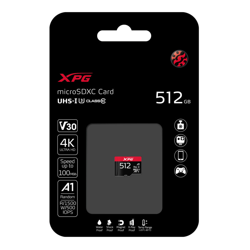 威剛科技旗下的電競品牌XPG，今日發售遊戲用microSD記憶卡。   圖：威剛科技／提供