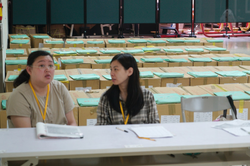 台北市長選舉驗票。   圖：張良一/攝