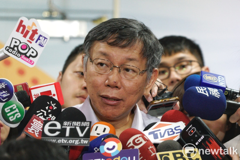 台北市長柯文哲澄清他的論述是指台灣在美中對抗下，求取最佳生存位置，未偏袒任何一方。   圖：張良一/攝（資料照片）
