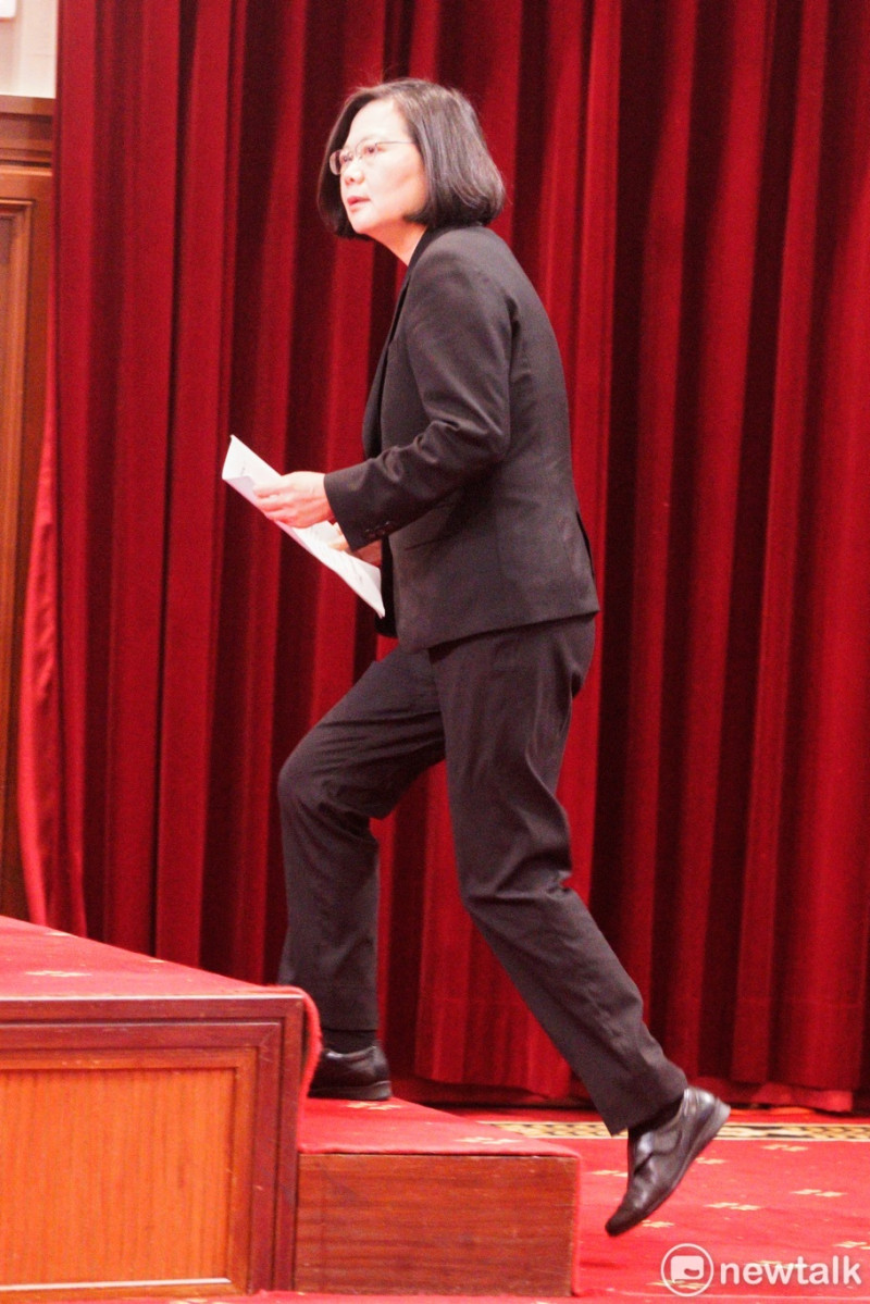 總統蔡英文今（10）日舉行國安高層會議會後記者會。   圖：張良一/攝