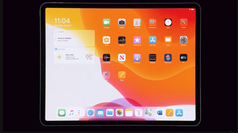 專為Pad設計的iPadOS首次登場，強調多工功能。圖：翻攝影片