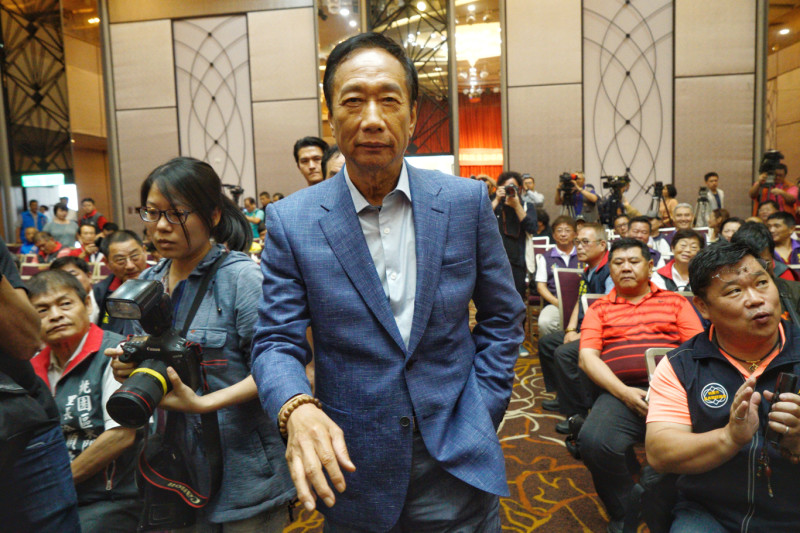 積極參與國民黨總統初選的鴻海董事長郭台銘。   圖：張良一/攝(資料照片)
