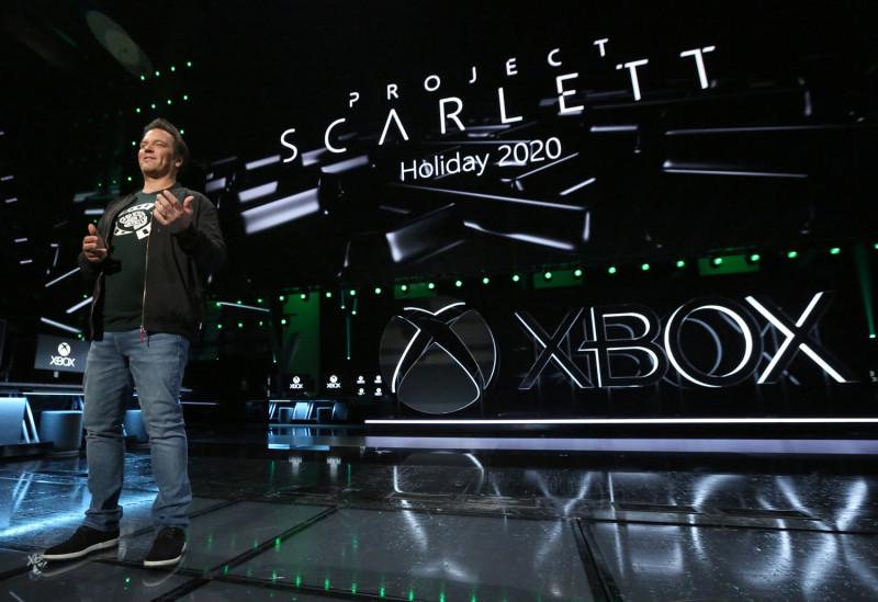 微軟在E3展前記者會發表「Project Scarlett」，圖為微軟遊戲執行副總裁Phil Spencer。圖：微軟提供